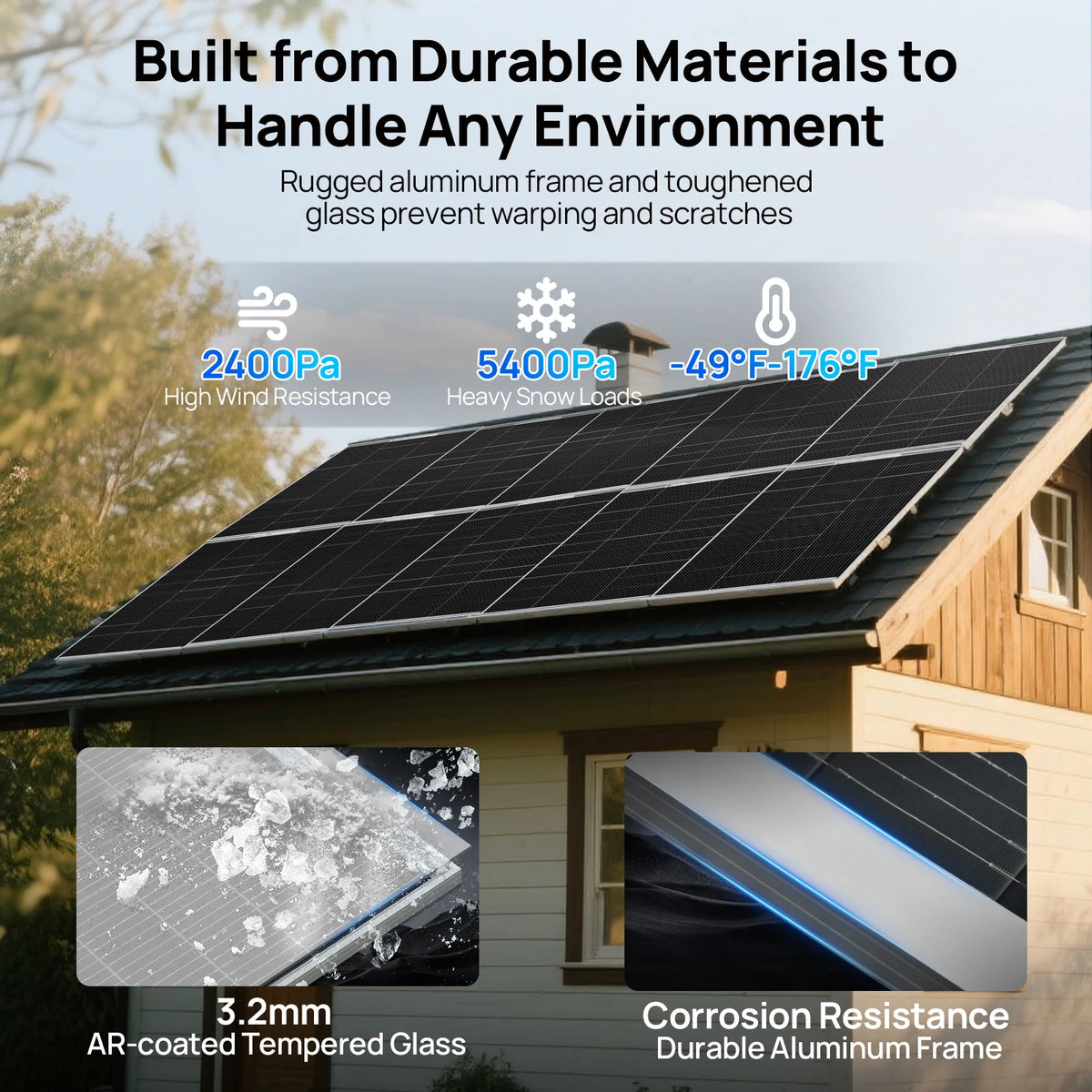 ECO-WORTHY N-Type Solar Panel For Off-Grid Energy Systems
