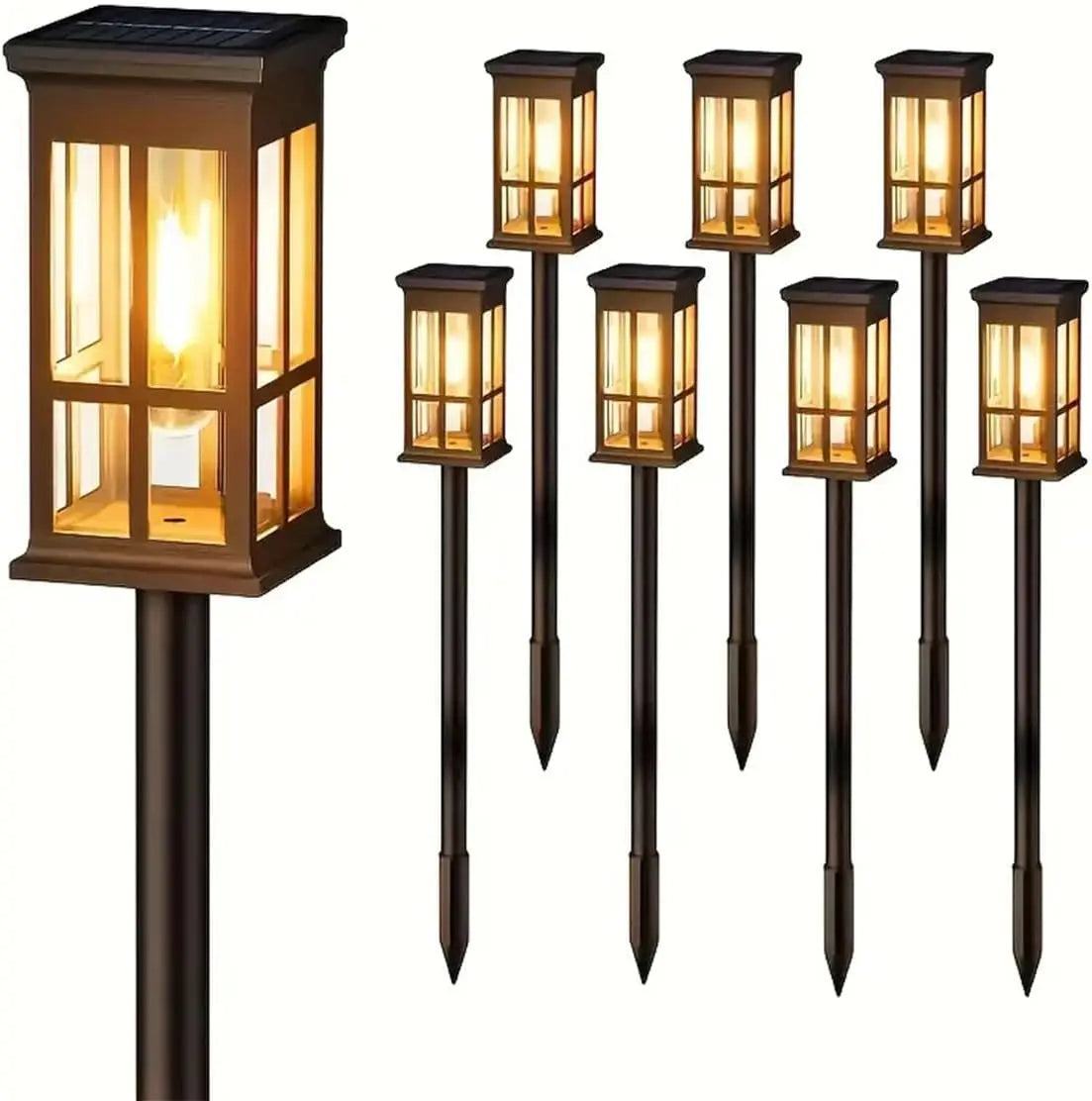Waterproof Solar Pathway Lights For Garden Patio And Walkway Decor