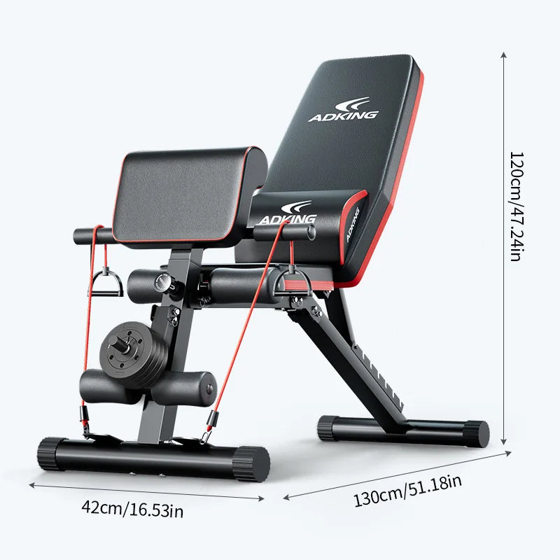 Adjustable Foldable Dumbbell Roman Chair Fitness Bench