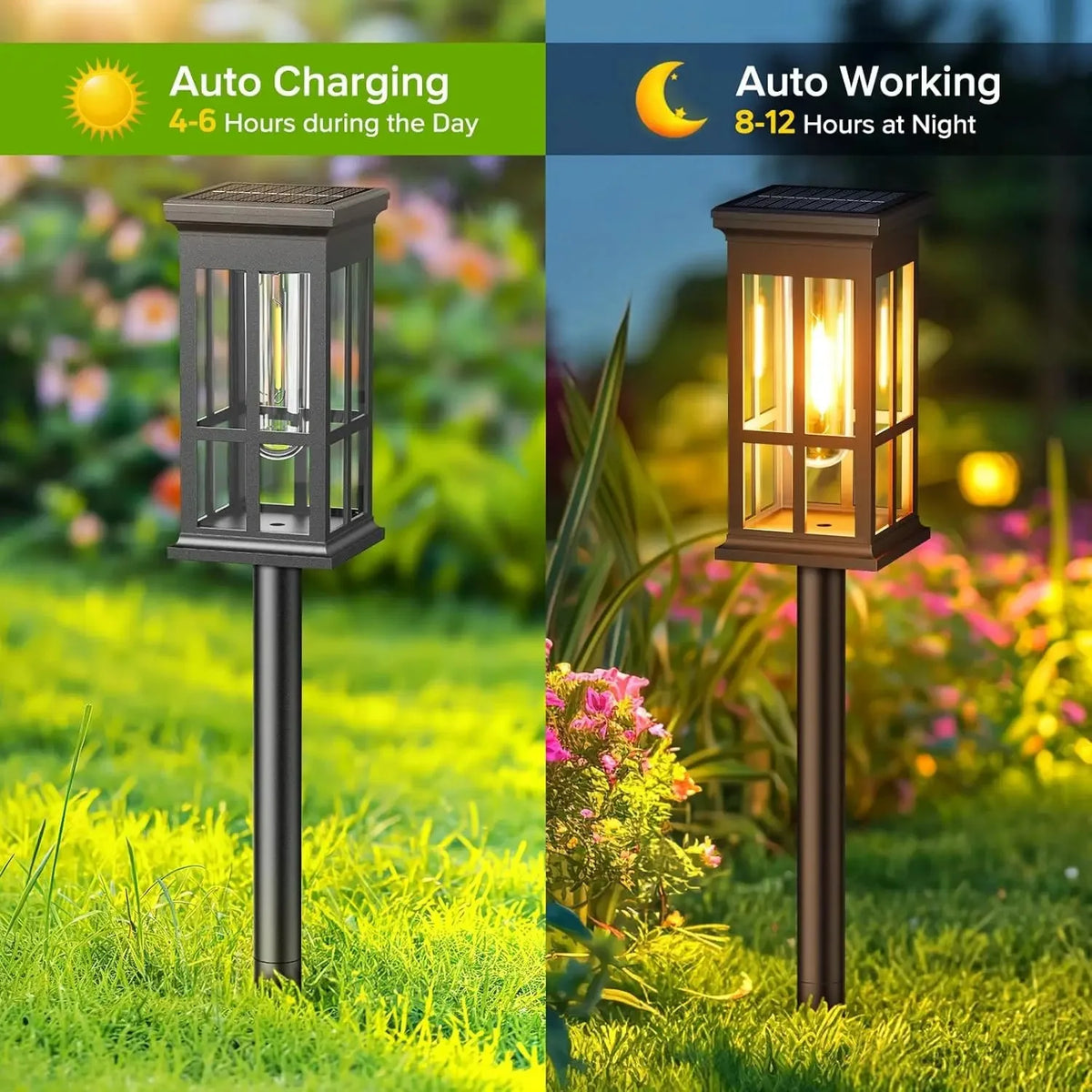 Waterproof Solar Pathway Lights For Garden Patio And Walkway Decor