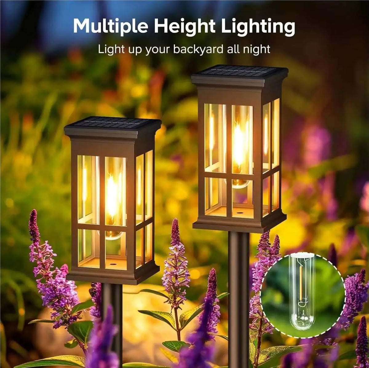 Waterproof Solar Pathway Lights For Garden Patio And Walkway Decor