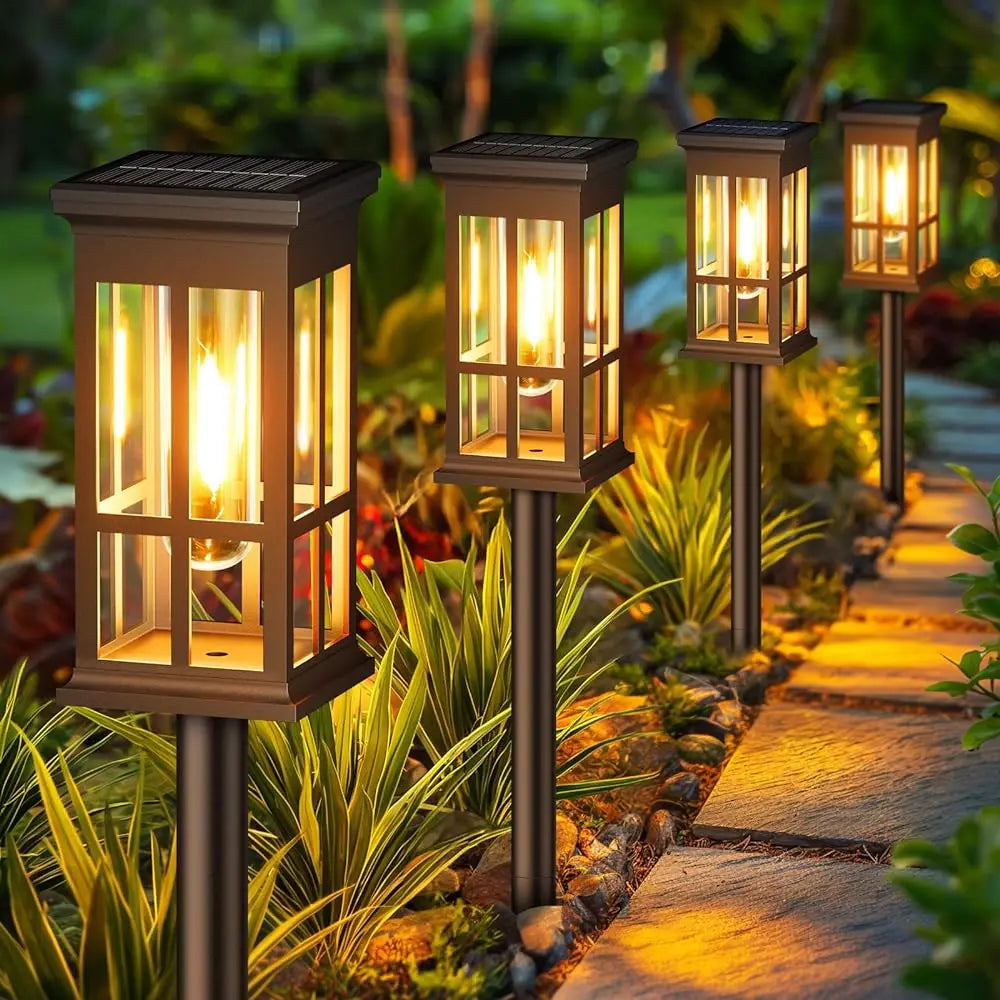 Waterproof Solar Pathway Lights For Garden Patio And Walkway Decor