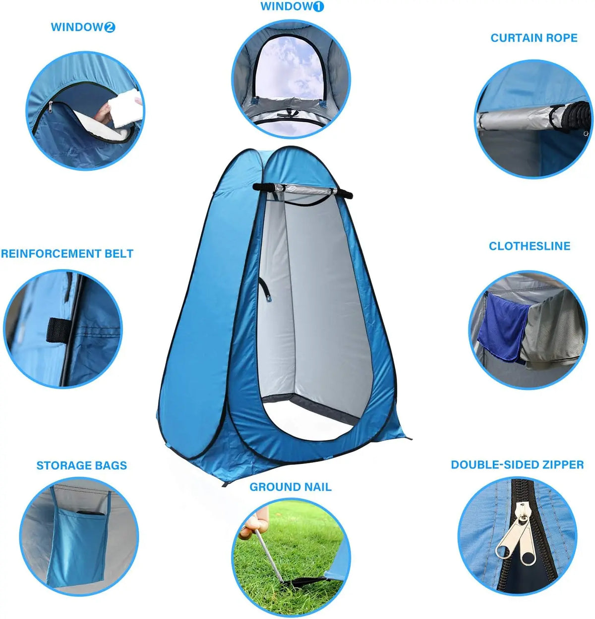 Portable Pop Up Privacy Shower Tent For Outdoor Travel