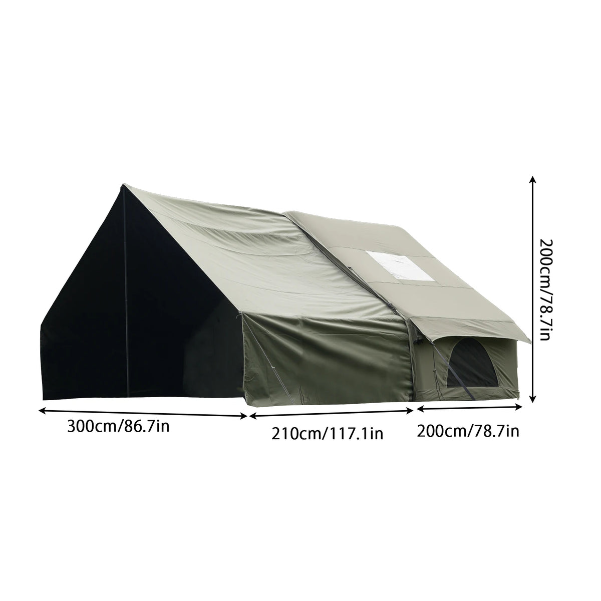Inflatable Camping Tent With Skylight, Breathable Mesh And Quick Setup
