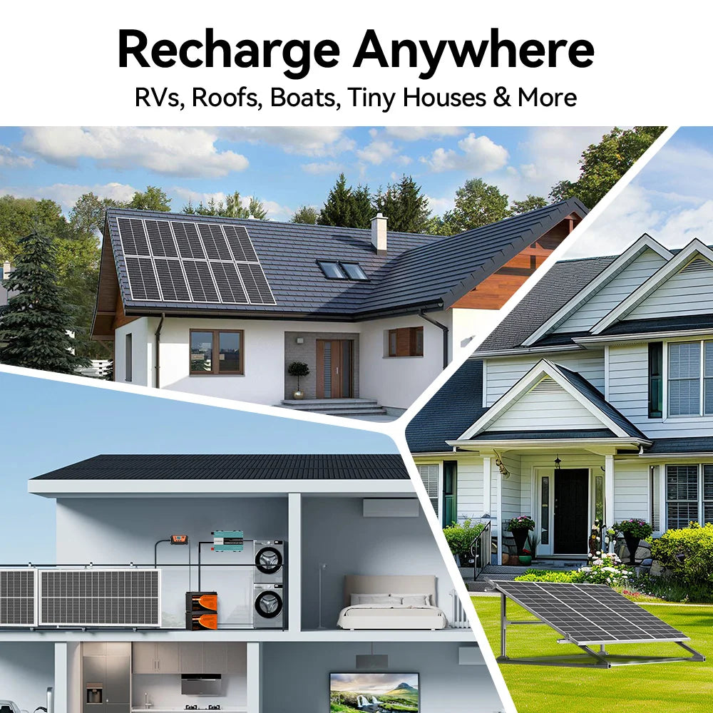 Rvpozwer Monocrystalline Solar Panel For Off Grid Power Systems