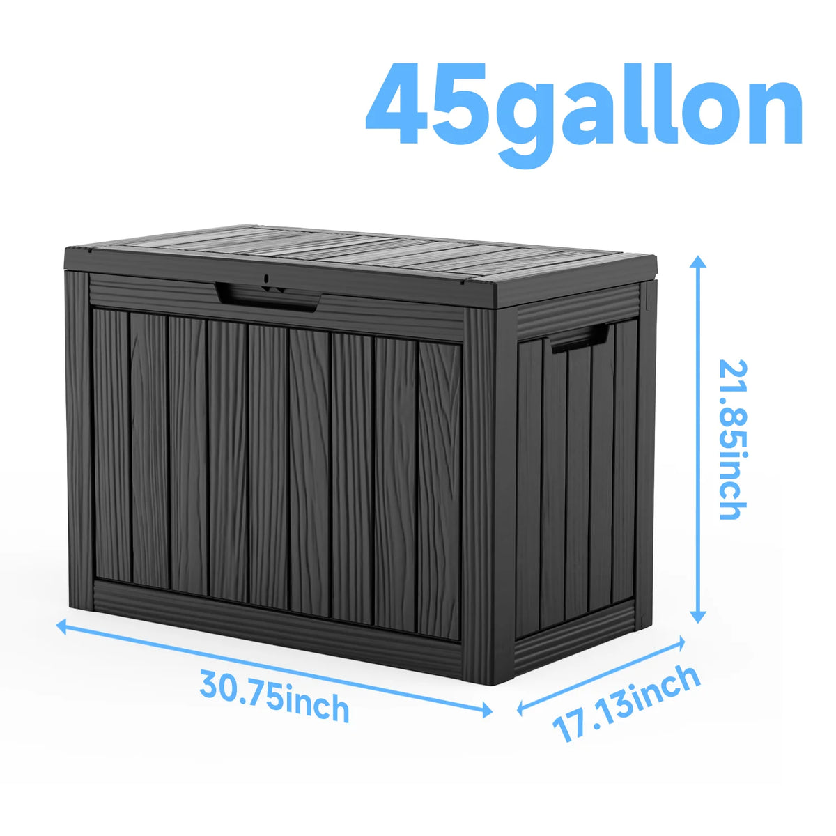 Waterproof Lockable Outdoor Resin Deck Storage Box For Patio Furniture