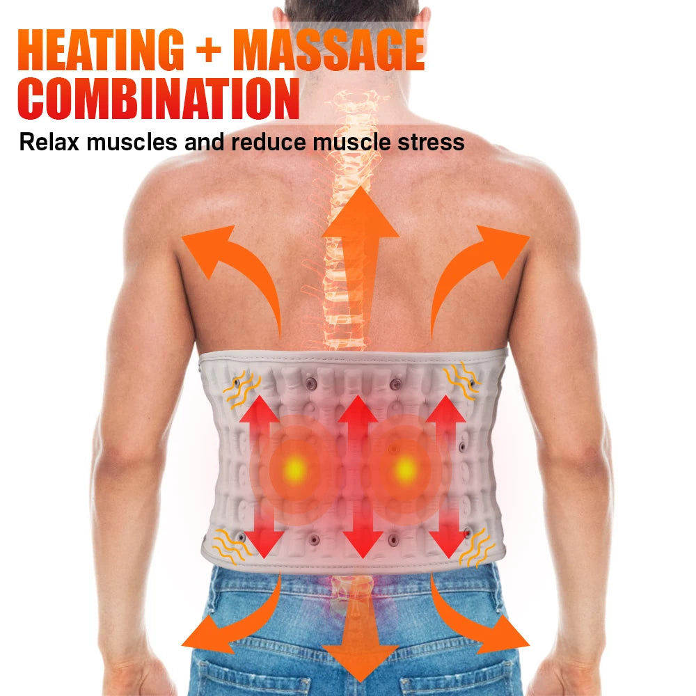 PASTSKY Rechargeable Heated Lumbar Massage Support Belt