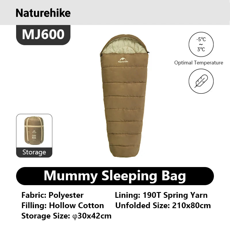 Naturehike Mummy Sleeping Bag For Adults Winter Camping