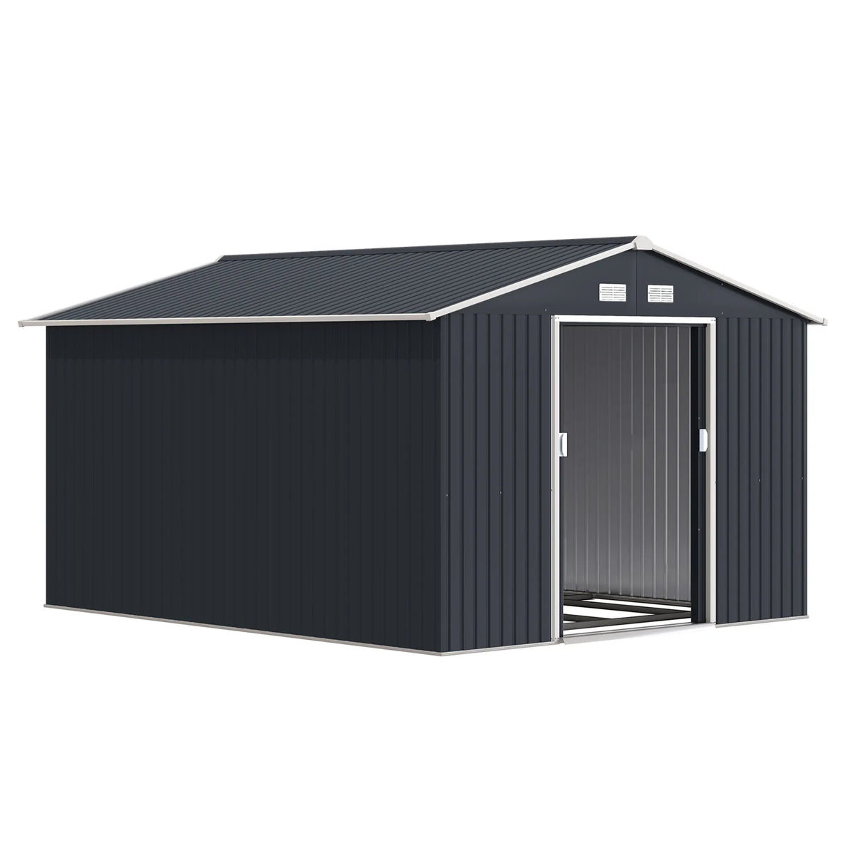 Outsunny Steel Outdoor Utility Tool Storage Shed For Garden