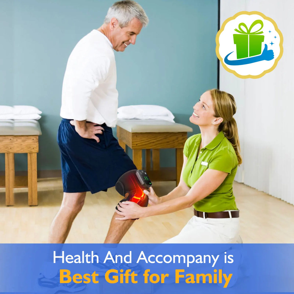 Hailicare Rechargeable Knee Brace With Vibration Electric Heating For Shoulders