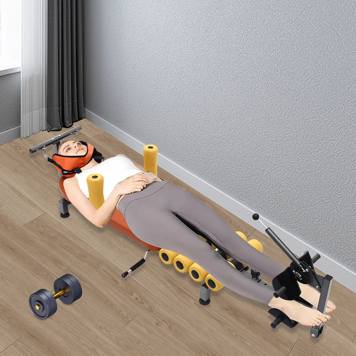Training Bench Back Adjustable Stretch Bench Neck Stretcher for Tension Relief Portable Spine Stretching Device