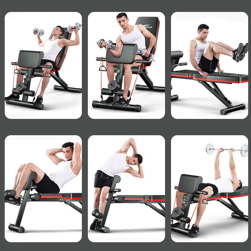 Adjustable Foldable Dumbbell Roman Chair Fitness Bench