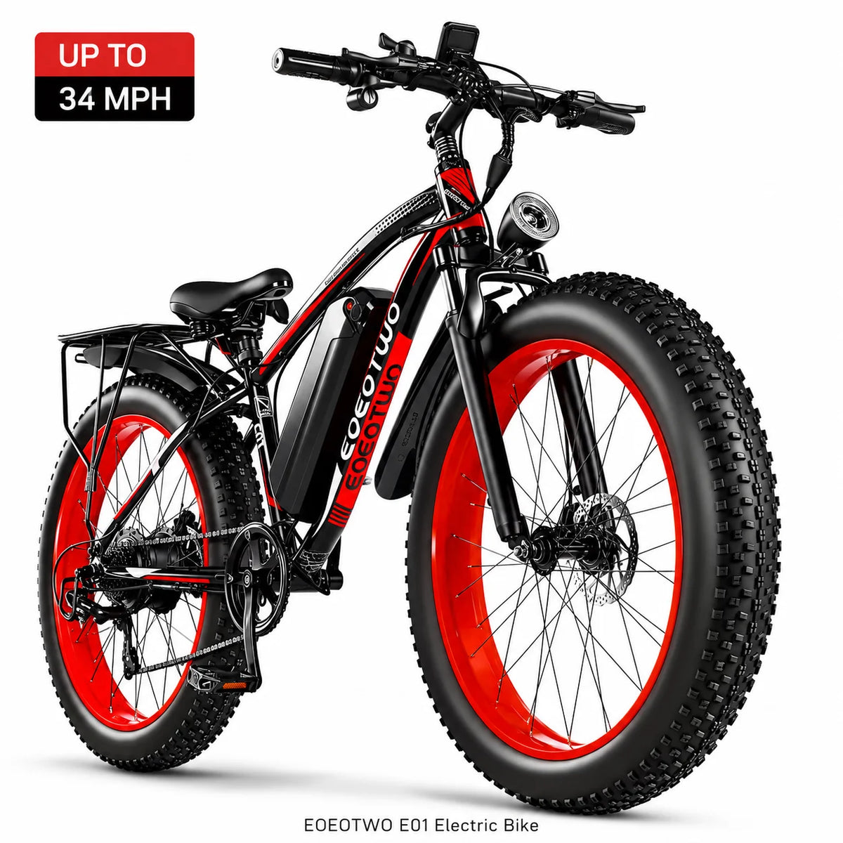 EOEOTWO 1000W Adult Fat Tire Electric Bike With Long Range