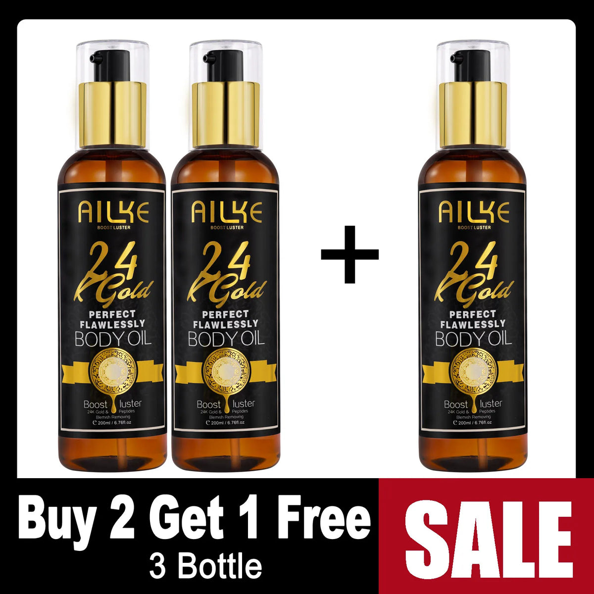 Ailke 24K Gold Flawless Skin Care Whitening Facial Cleanser