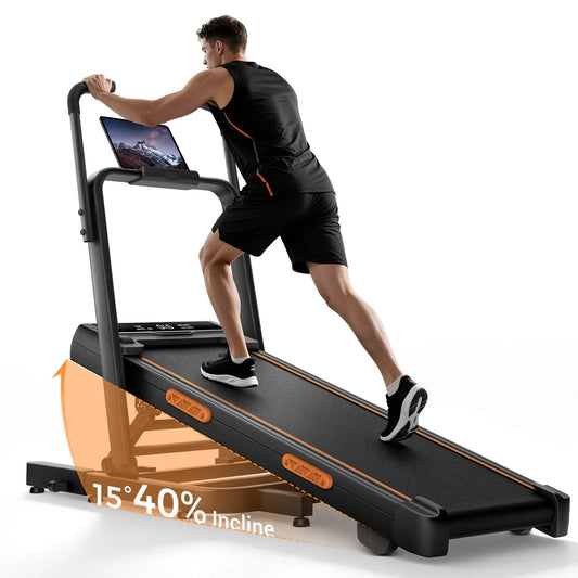 UMAY Electric Treadmill Featuring LED Display And Shock Absorption