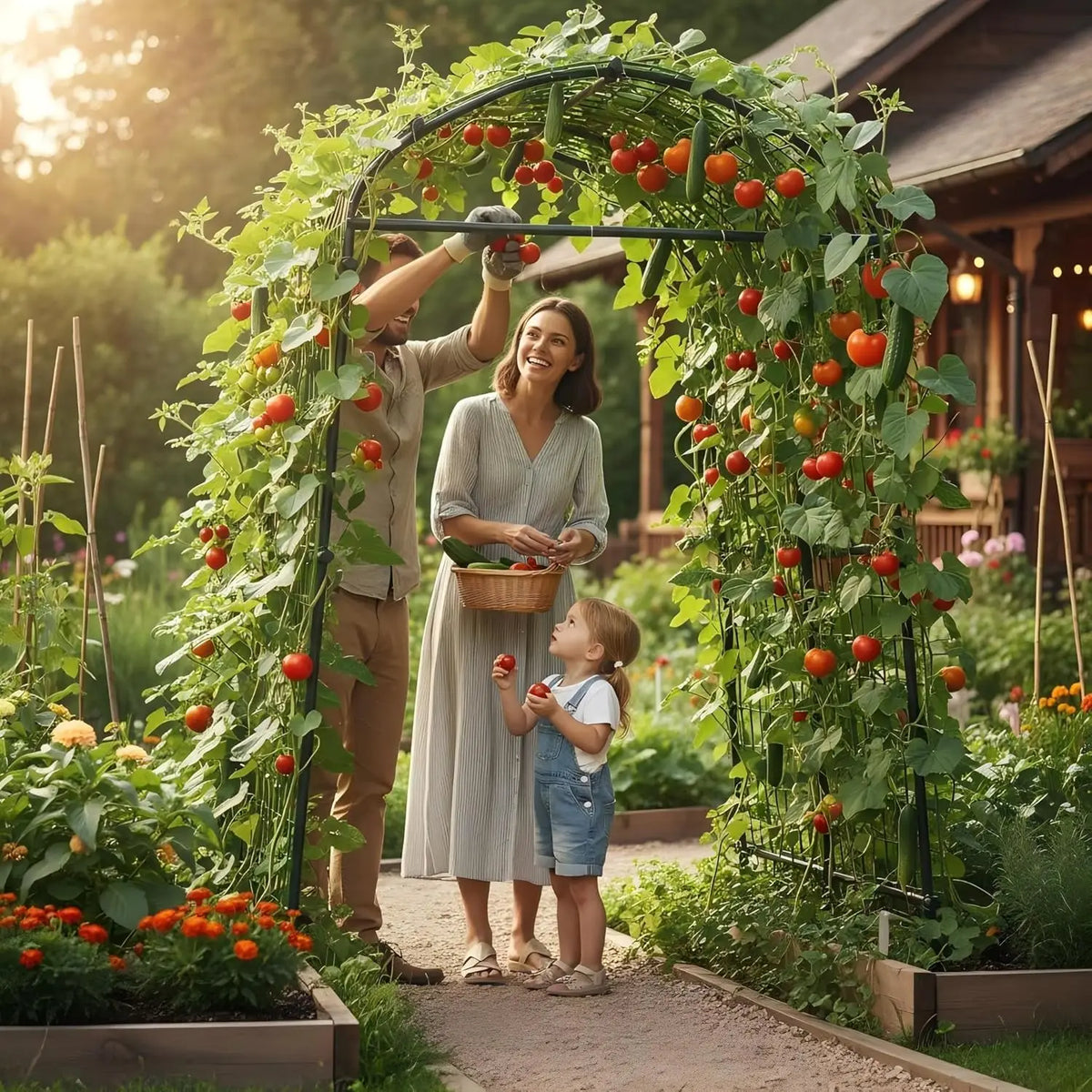 Metal Garden Arch Trellis For Climbing Plants And Vines