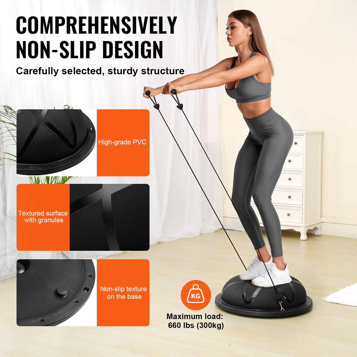 SucceBuy Half Exercise Ball Trainer For Balance Yoga And Fitness