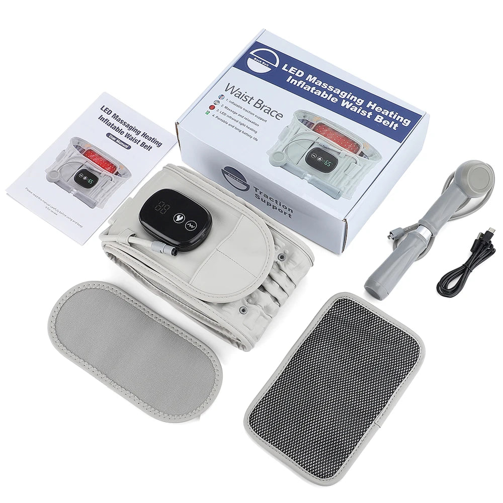 PASTSKY Rechargeable Heated Lumbar Massage Support Belt