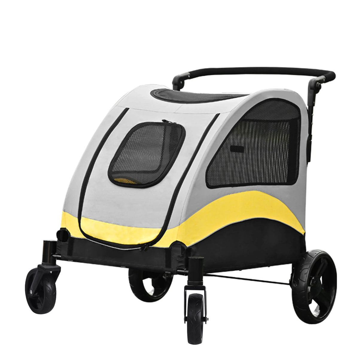 Portable Foldable Dog Stroller With Breathable Pet Carrier