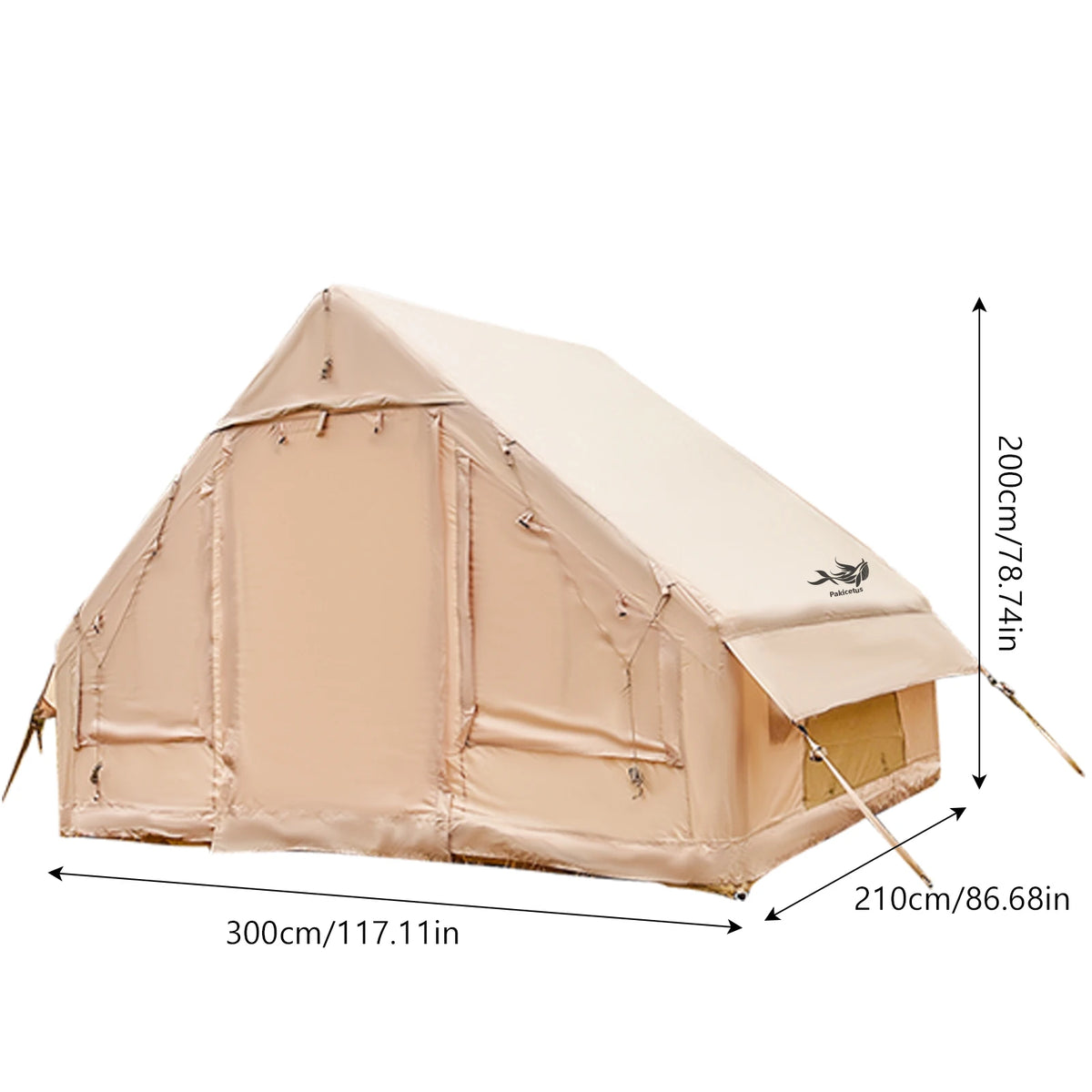 Inflatable Camping Tent With Skylight, Breathable Mesh And Quick Setup