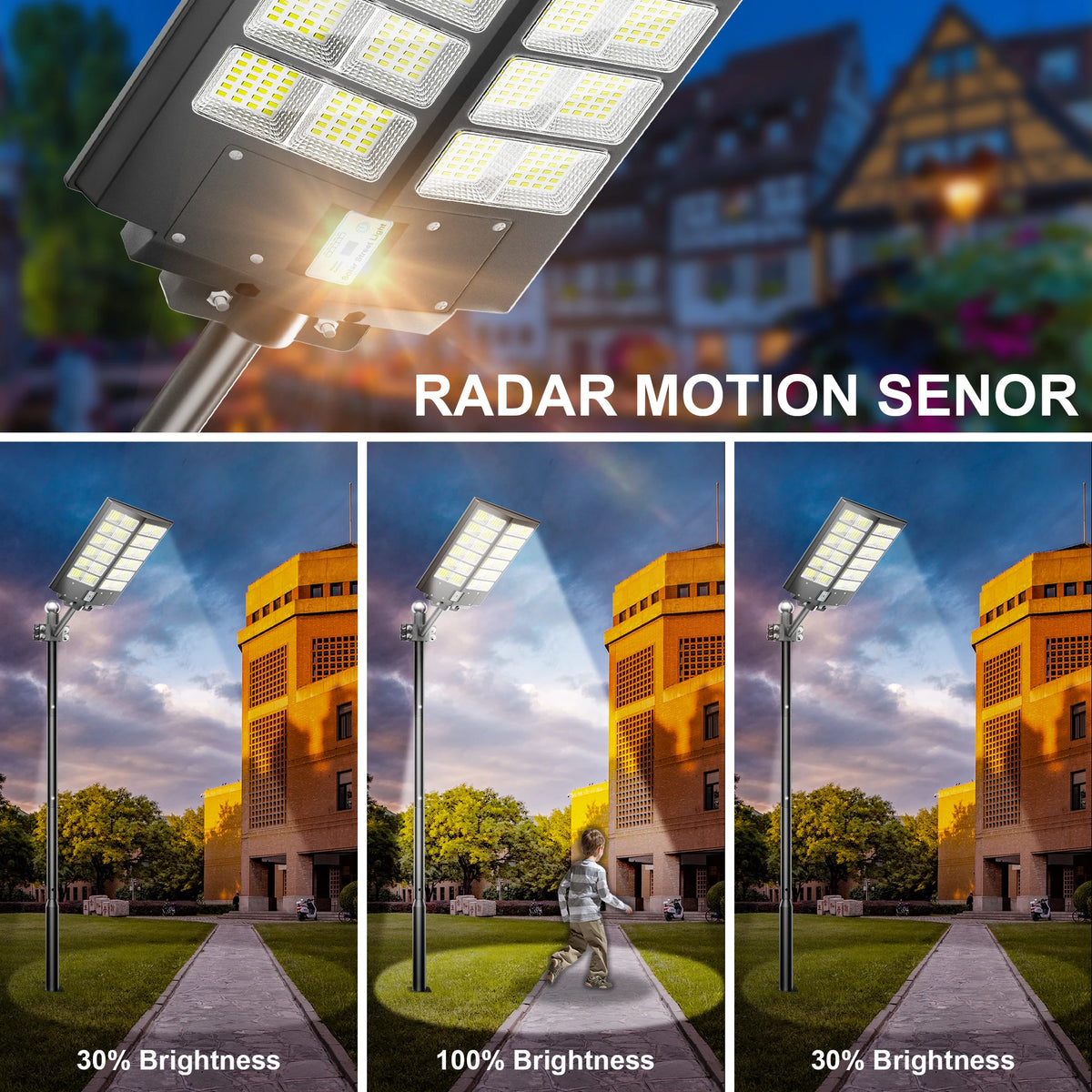 Solar LED Flood Light With Motion Sensor And Remote Control