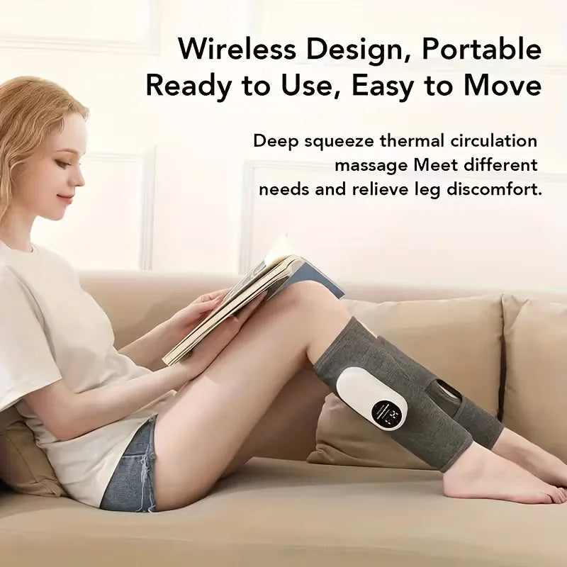Cloud Prime Eletric Air Pressure Calf Massager 3 Level Airbag Compression Wireless Massage Foot Leg Muscle Blood Circulation Relieve Fatigue For Christmas And New Year Gifts
