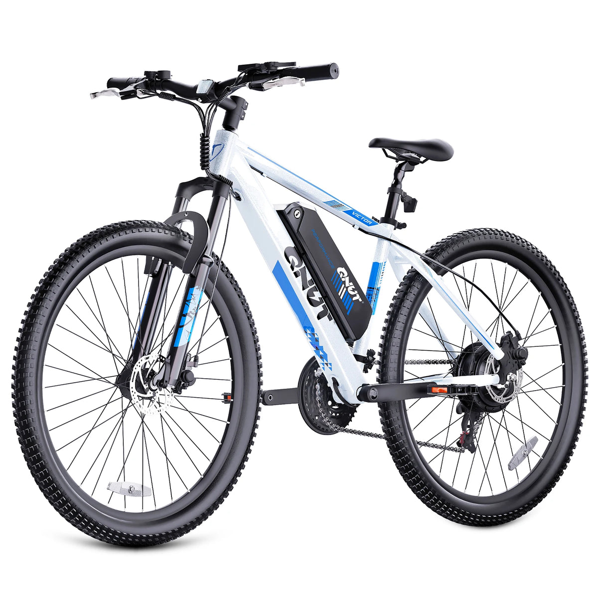 QNUT 26 Inch Adult Electric Mountain Bike, 21‑Speed Gears 1000W Peak Motor, 20MPH Max Speed E‑Bike, 36V 10.4Ah Removable Lithium Battery, Off‑Road & City Commuting Electric Bicycle for Men Women Daily Outdoor Riding