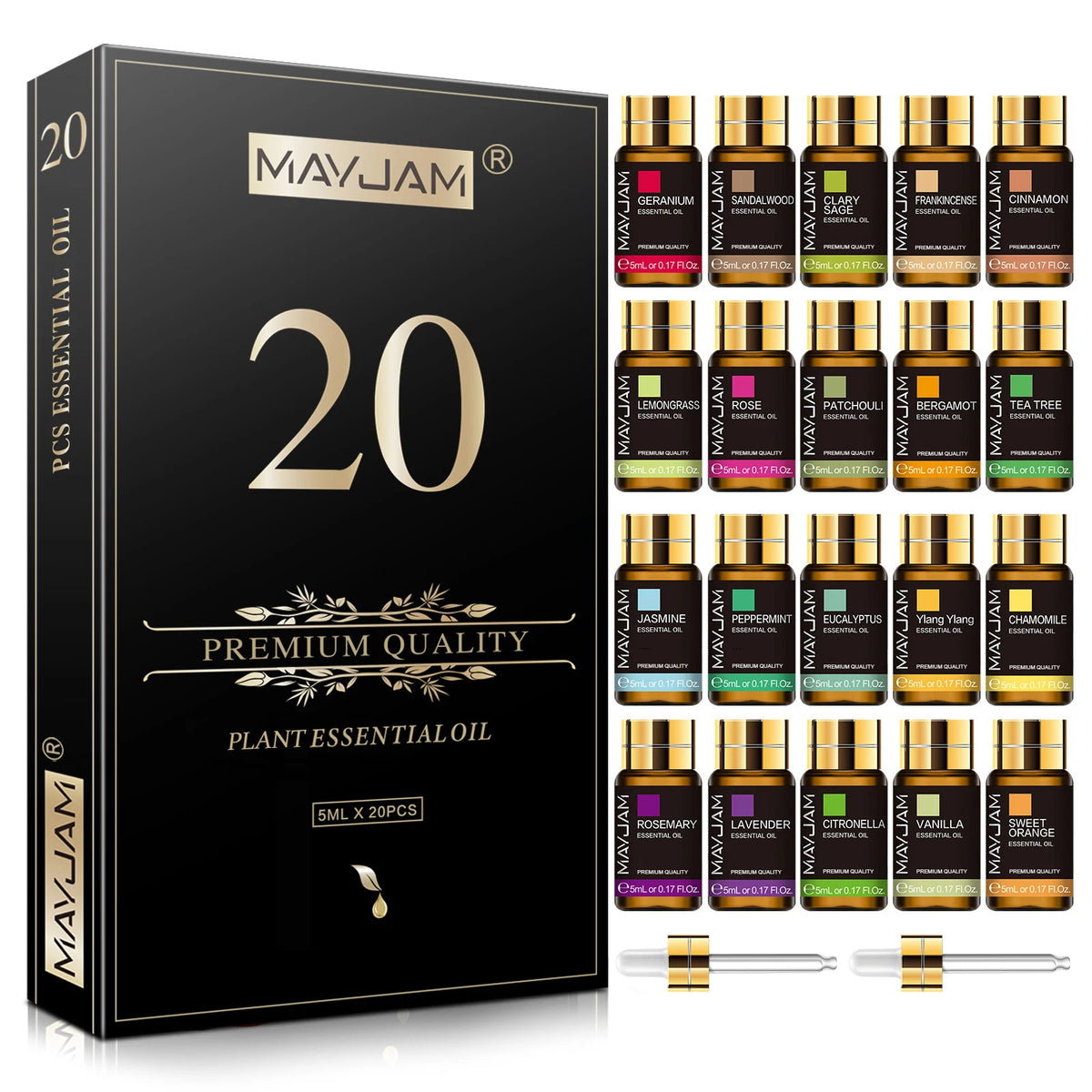 MAYJAM Essential Oil Collection Kit For Relaxing Aromatherapy