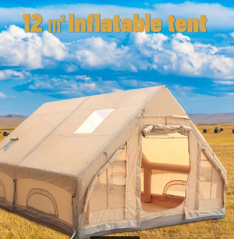 Inflatable Camping Tent With Skylight, Breathable Mesh And Quick Setup