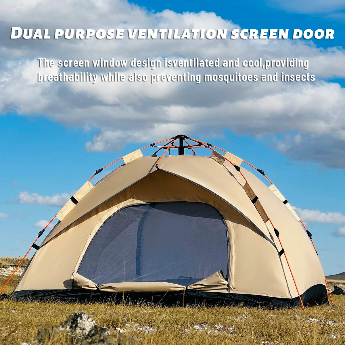 Pakicetus Automatic Pop Up Camping Tent With Windproof Quick Setup