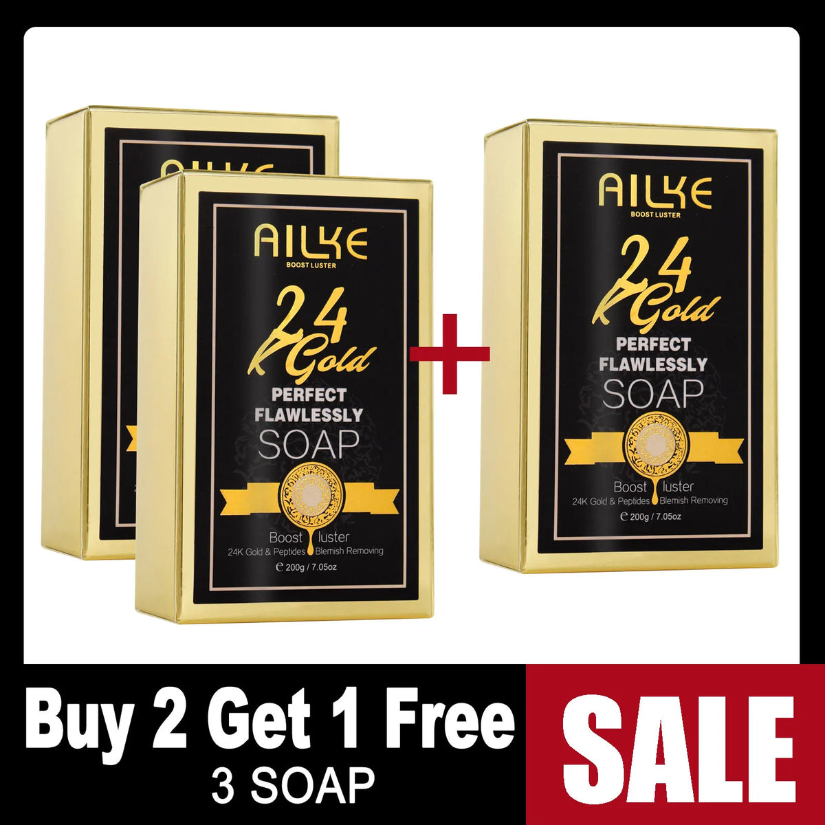 Ailke 24K Gold Flawless Skin Care Whitening Facial Cleanser