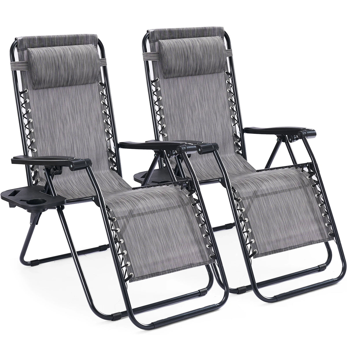 JHK Portable Zero Gravity Recliner Chairs With Cup Holders