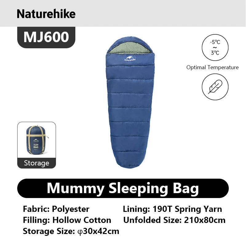 Naturehike Mummy Sleeping Bag For Adults Winter Camping