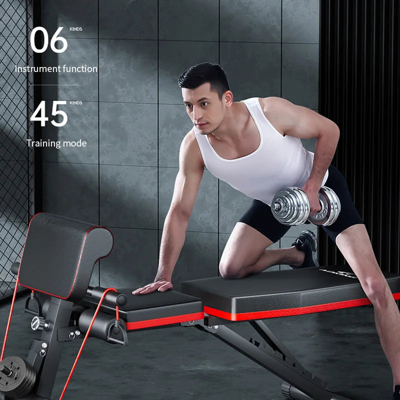 Adjustable Foldable Dumbbell Roman Chair Fitness Bench