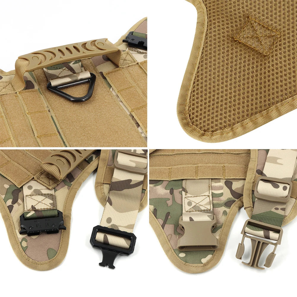 Petavel Tactical Dog Harness With Quick Release Leash