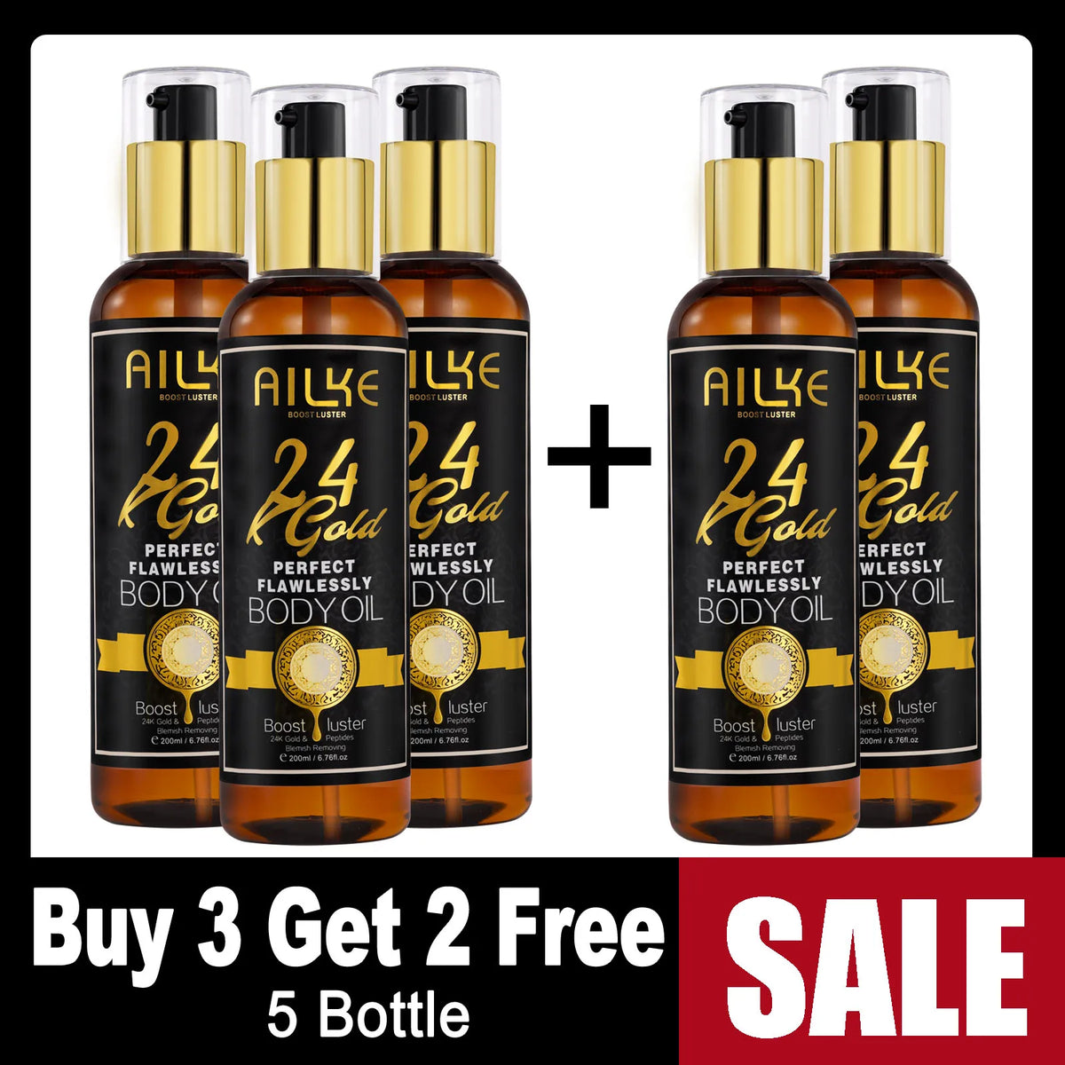 Ailke 24K Gold Flawless Skin Care Whitening Facial Cleanser