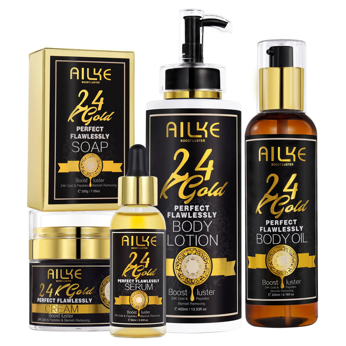Ailke 24K Gold Flawless Skin Care Whitening Facial Cleanser