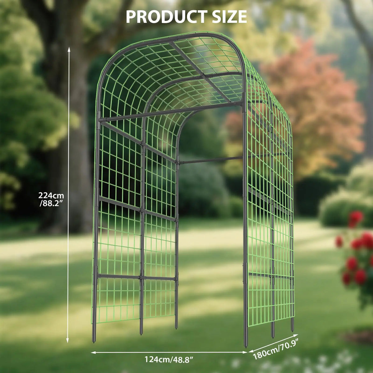 Metal Garden Arch Trellis For Climbing Plants And Vines
