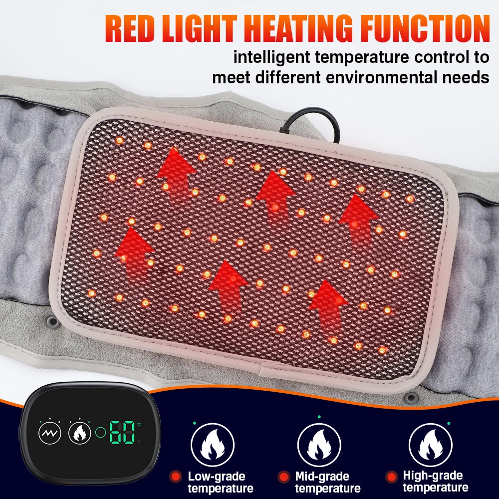 PASTSKY Rechargeable Heated Lumbar Massage Support Belt