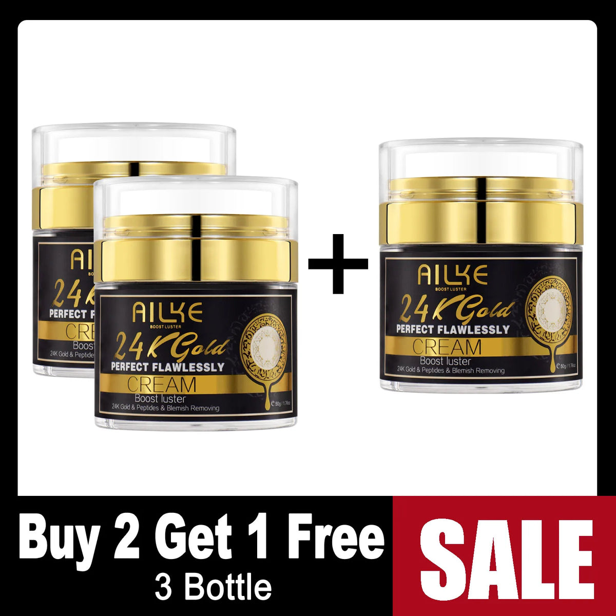 Ailke 24K Gold Flawless Skin Care Whitening Facial Cleanser