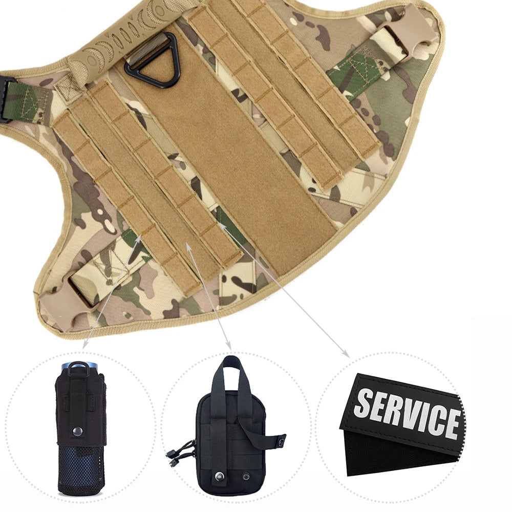 Petavel Tactical Dog Harness With Quick Release Leash