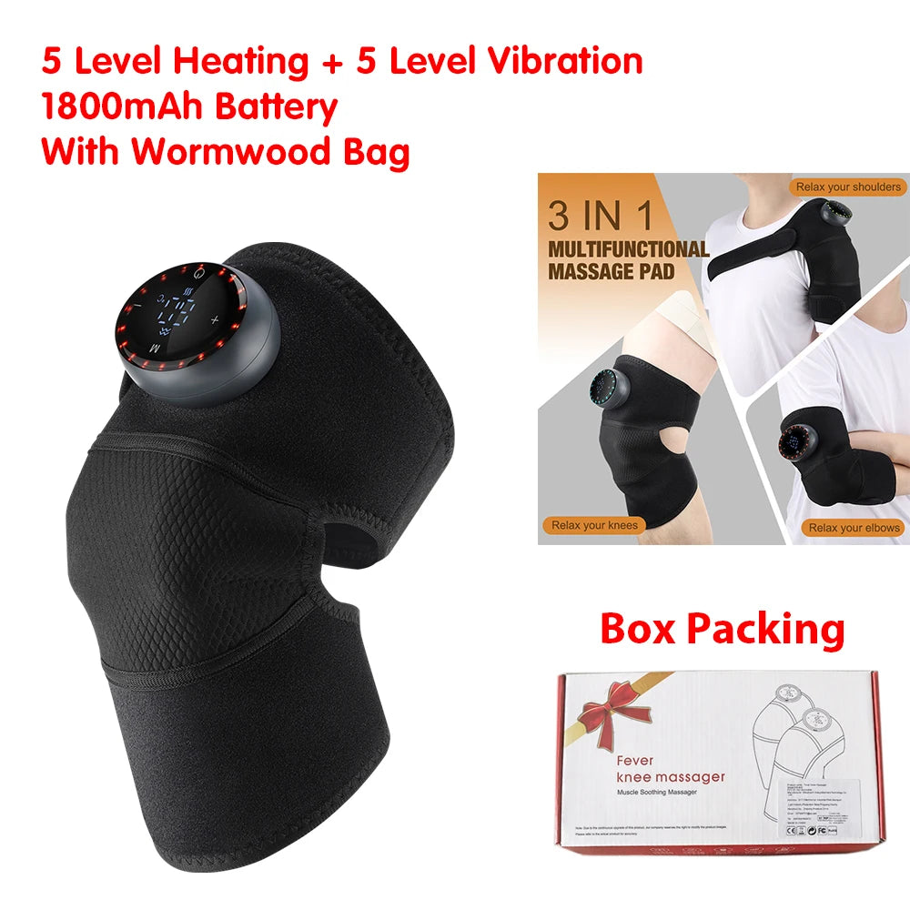 Hailicare Rechargeable Knee Brace With Vibration Electric Heating For Shoulders