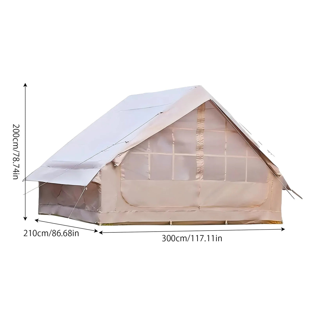Inflatable Camping Tent With Skylight, Breathable Mesh And Quick Setup