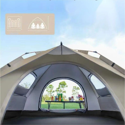 Pakicetus Automatic Family Camping Tent With Dual Doors And Windows