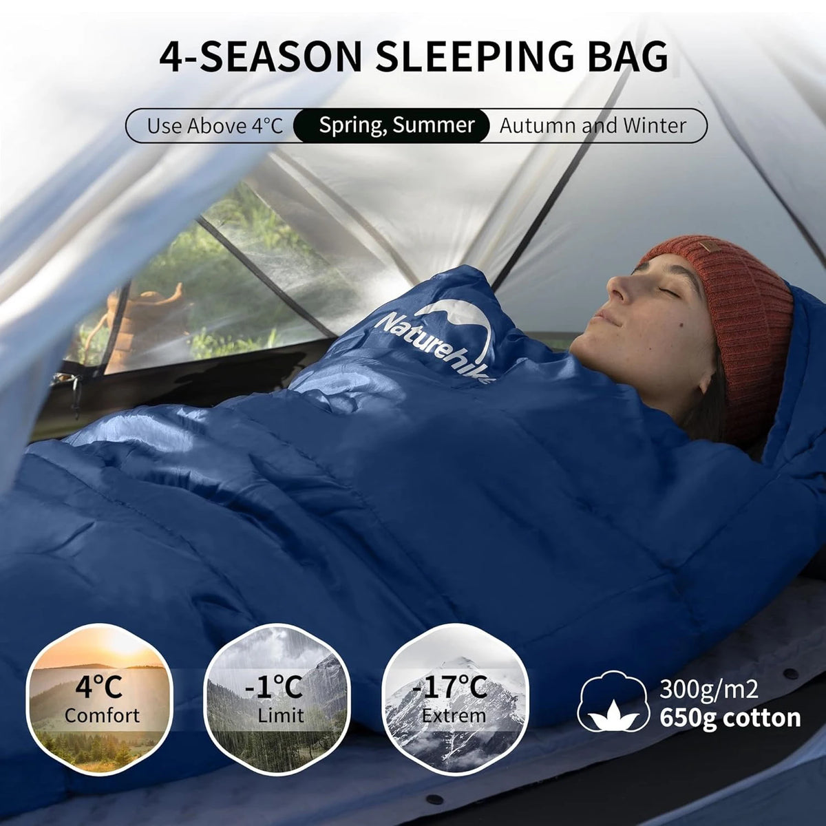 Naturehike Mummy Sleeping Bag For Adults Winter Camping