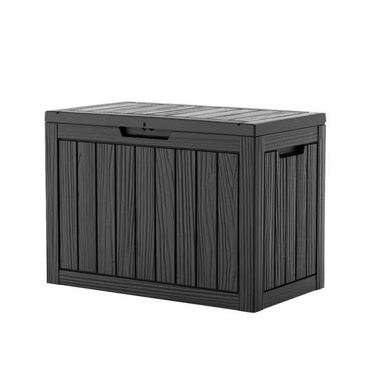 Waterproof Lockable Outdoor Resin Deck Storage Box For Patio Furniture