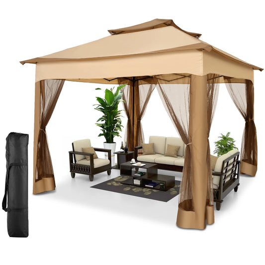 COBIZI Pop Up Gazebo Canopy Tent With Mosquito Netting