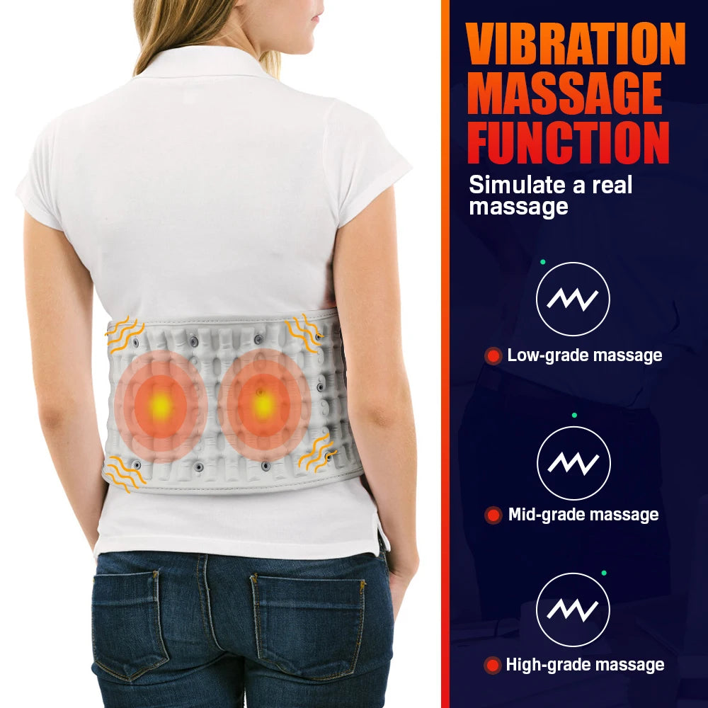 PASTSKY Rechargeable Heated Lumbar Massage Support Belt