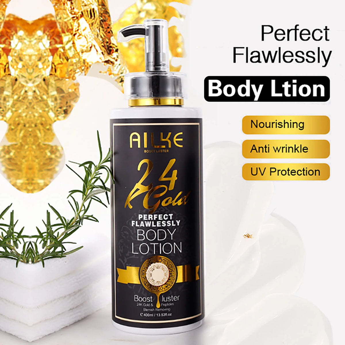 Ailke 24K Gold Flawless Skin Care Whitening Facial Cleanser