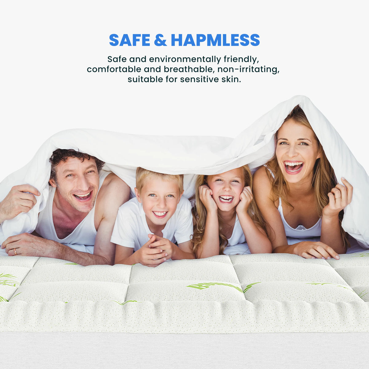 MCQ Bamboo Viscose Mattress Topper Ultra Soft Breathable Cooling Pad